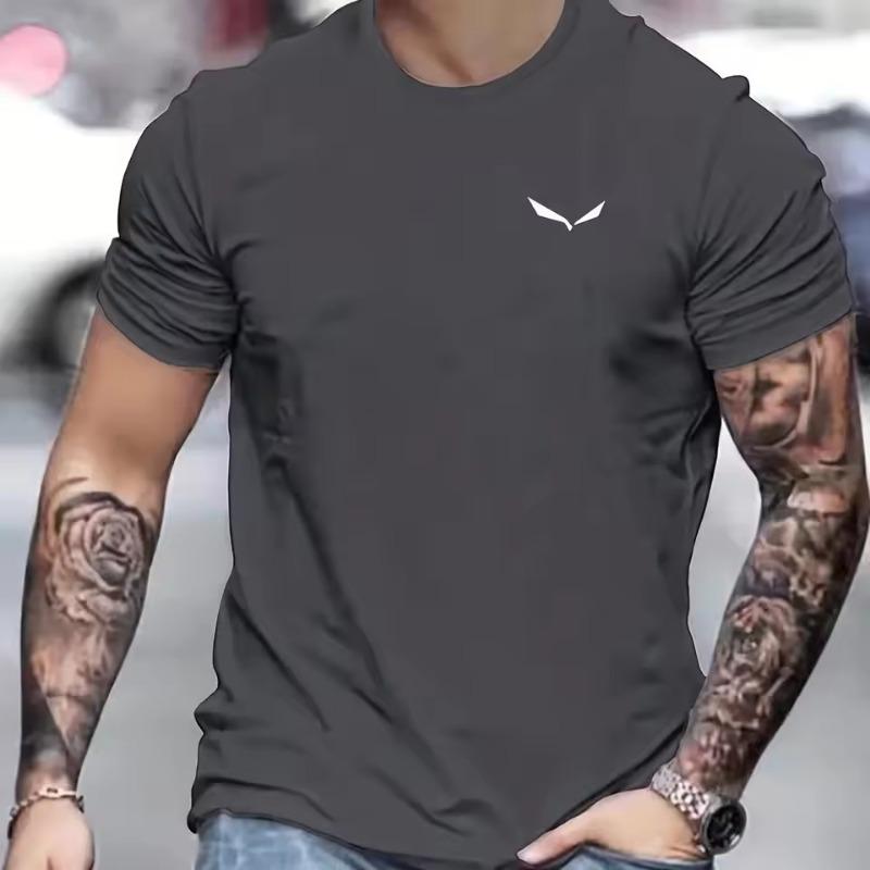 Men's Summer Casual Loose 3D Printed Round Neck Short Sleeved Men's T-shirt Top