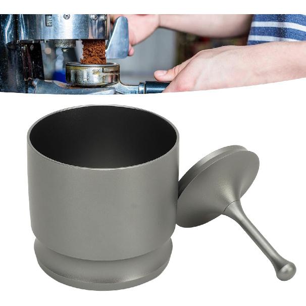 Coffee Dosing Cup, Dosing Cup 58mm, Coffee Dosing Ring Powder Receiver Container, Dosing Rings Press Aluminum Alloy Anti Flying Coffee Powder Picker