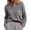 European and American Versatile Crimped Pocket Loose Top Fashion Trend Casual Style Semi-turtleneck Long-sleeved Knitted Sweater