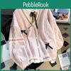 Knitted Y2k Sweet Bow Cardigans Aesthetic All Match Contrast Color Coats Fashion Single Breasted Women Kawaii Jk Sweaters Jumper