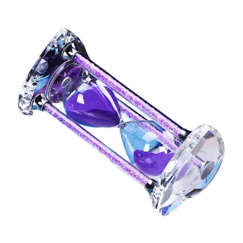 Effective 30 Minutes Sand Clock Practical Heart Shaped Crystal Hourglass Efficient Timer for Kitchen Study or Gym Use