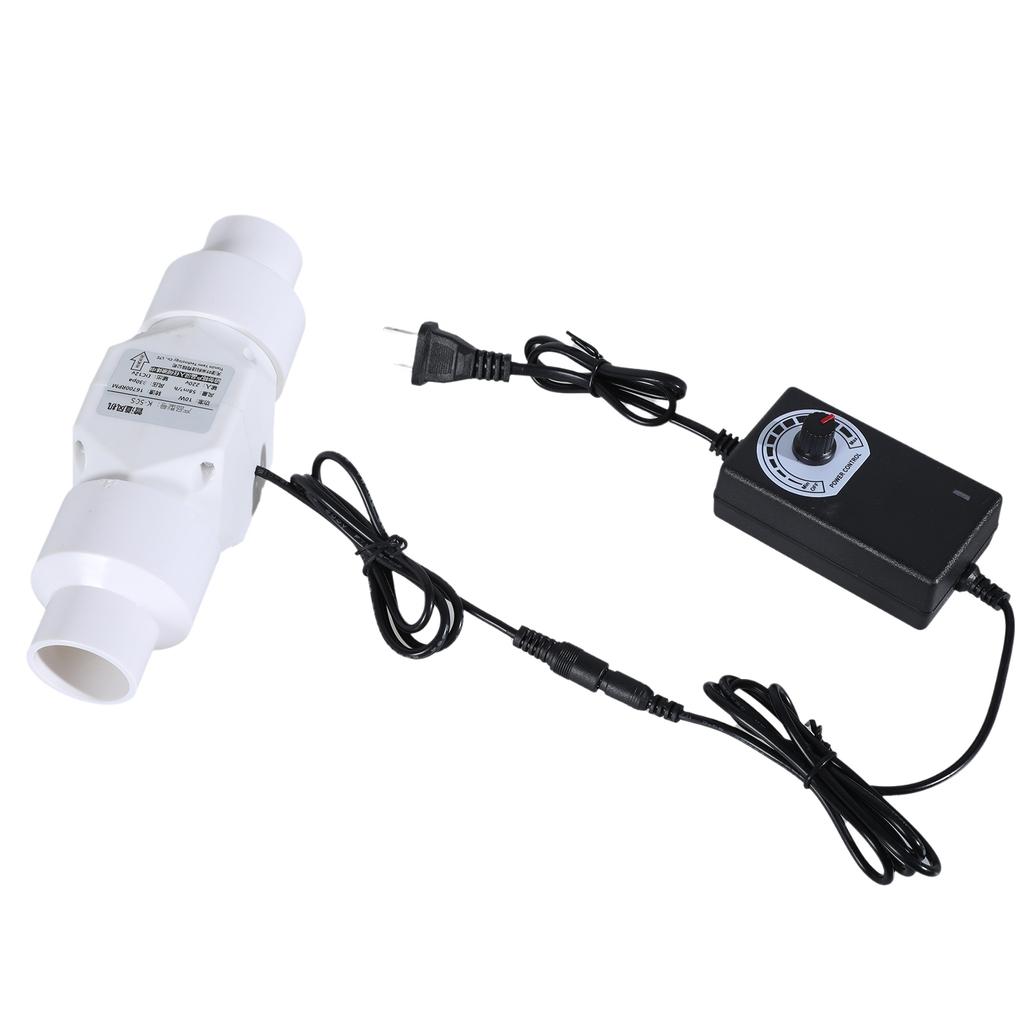 Vysoce účinný 20/25/32/40/46mm potrubní ventilátor s kovovými lopatkami pro ventilaci kuchyně a odvod kouře