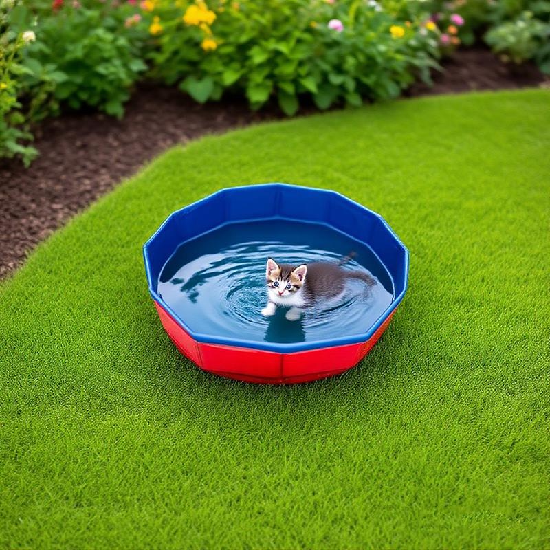 1pcs PVC Pet Bathing Tub Portable and Storable Basin Foldable Pet Swimming Pool Suitable for Cleaning Cats and Dogs
