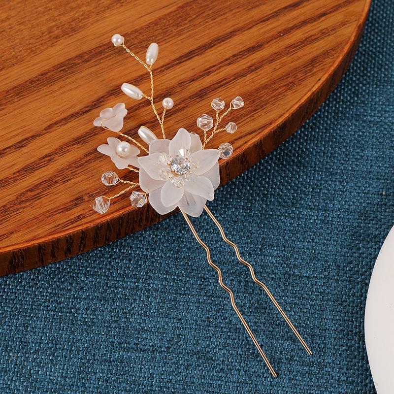 Handmade Crystal Ice Flower Bridal Hairpins