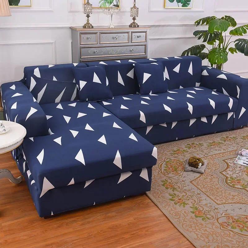 Corner Sofa Covers for Living Room Elastic Slipcovers Couch Cover Stretch Sofa Towel L Shape Chaise Longue