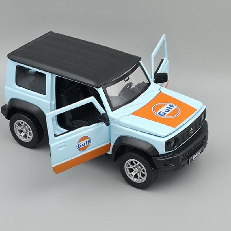 1/32 Suzuki Jimny Modified Car Model Die-Cast Gulf Co-branded Off-Road Vehicle Toys Children Boy Gift Collection Miniature