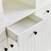 N625P293053054055W)Vetrina con LED, 4 Cassetti e 5 Ante, 21 Scomparti, Mobile Soggiorno, MDF, 119,5*40*180cm