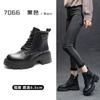 Autumn and winter platform Martin boots women's 2025 explosion leather high-heeled short boots versatile boots brown thin knight boots