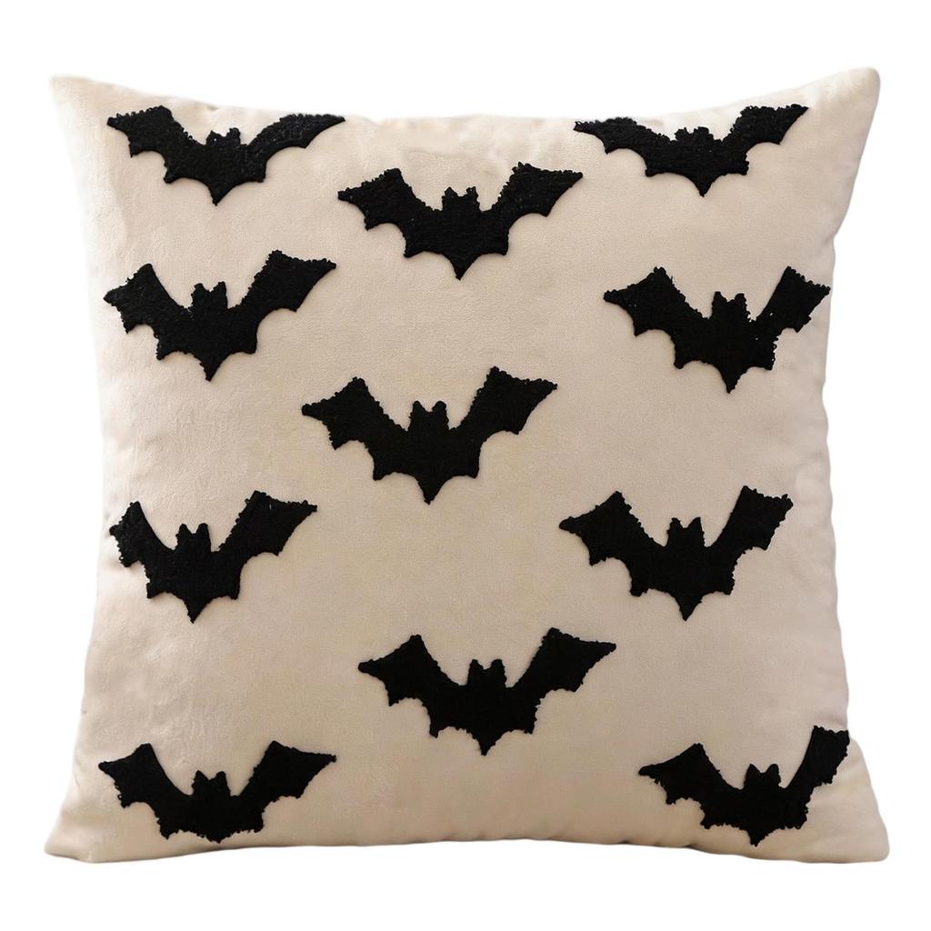 Halloween Cover 4545 Cm, Embroidered Pumpkin Decorative Cushion Cover, Single-Sided Throw Case for Couch Bedroom