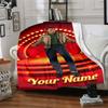 Elvis Presley Personalized Name Blanket Gift Personalized Blanket Soft Warm Cozy Suitable for Sofa Couch Livingroom Living Room All-Season Use