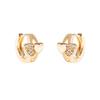 Double Love Heart Zircon Stud Earrings: Retro Micro-Inlay Design, Japanese-Korean Style, Simple Metal Accessories