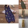 Plaj İçin Zarif Kadın Yazlık Kolsuz Tatil Uzun Boho Kaftan Tank Elbise