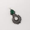 Green Onyx Gemstone 925 Sterling Silver Women Jewelry Partywear Chain Pendant 1.8" For Wife CP-45-19