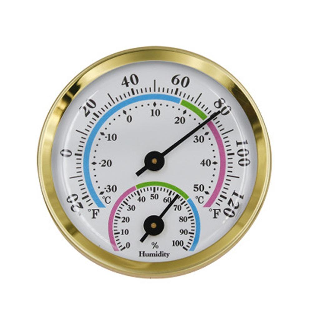 Round Pointer Type Temperature Meter No Battery Required Analog Hygrometer  Home Supply
