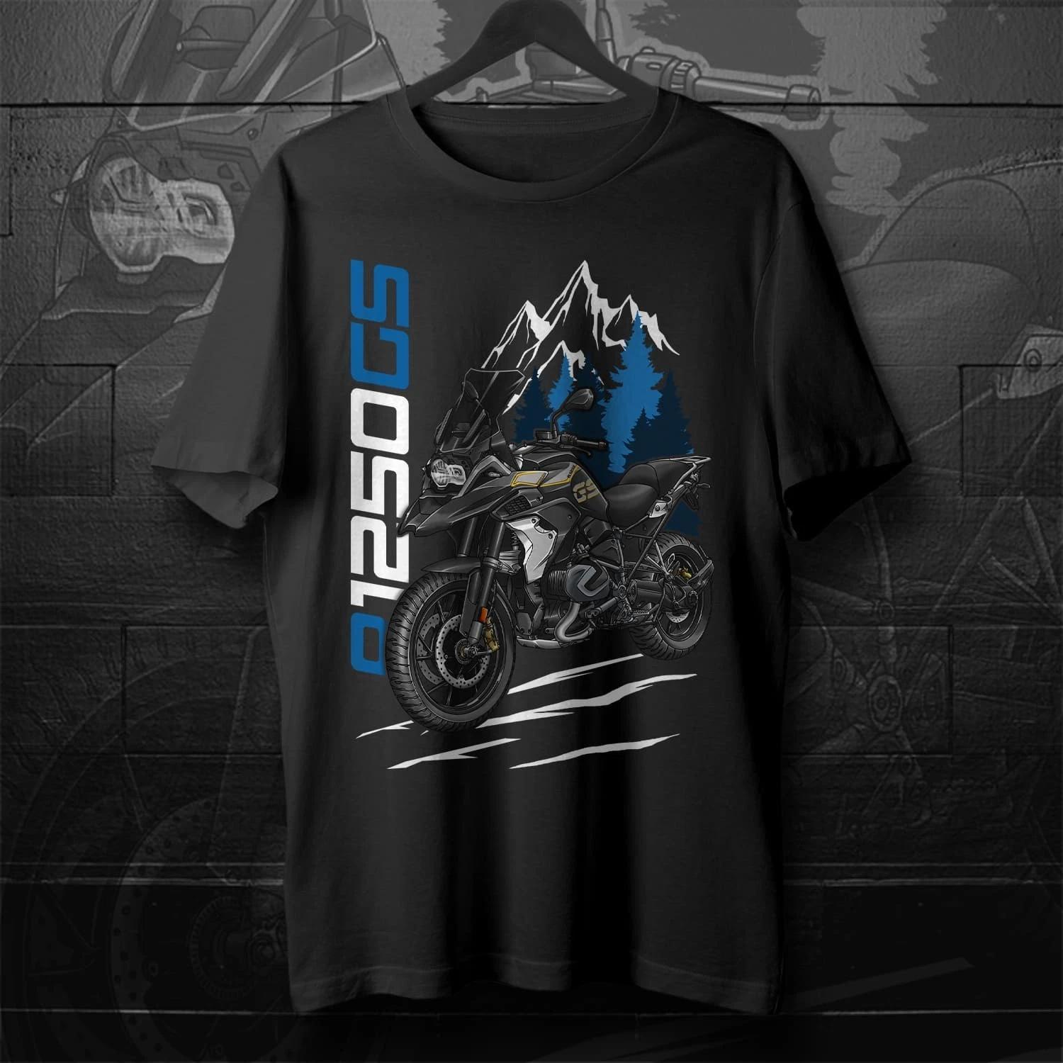 

Illustration for a BMW R1250GS 2019-2024 Motorcycle fan T shirt Riders 4XL