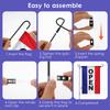 Garden Flag Holder Rust Resistant Wrought Iron Yard Flag Stand with Windproof Clips 34 Inch Metal Flag Poles for Outdoor Decor
