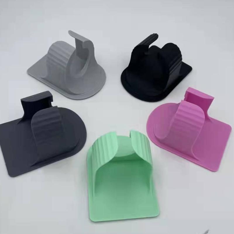 Tub Edge Drink Glass Holder Plastic Bathroom Storage, Space-Saving Single Cup Rest for Smooth Wall Side Placement