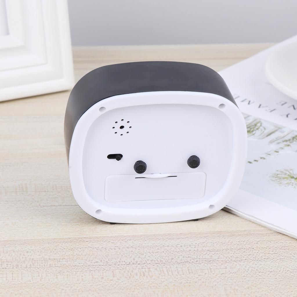 Plastic Alarm Clock Small Desktop Clock Luminous Hands Quiet Operation Clear Alarm Sound for Bedroom Home Office