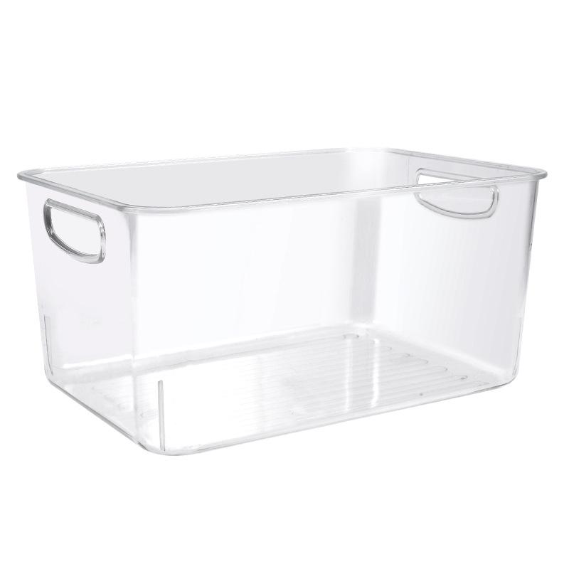 Transparent PET Storage Box, Book Storage Box, Household Drop Resistant Storage Basket, Refrigerator Storage Basket, and Debris Sorting