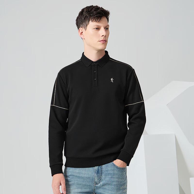 Men's Fashion Embroidered Sweatshirt with Exposed Stitching