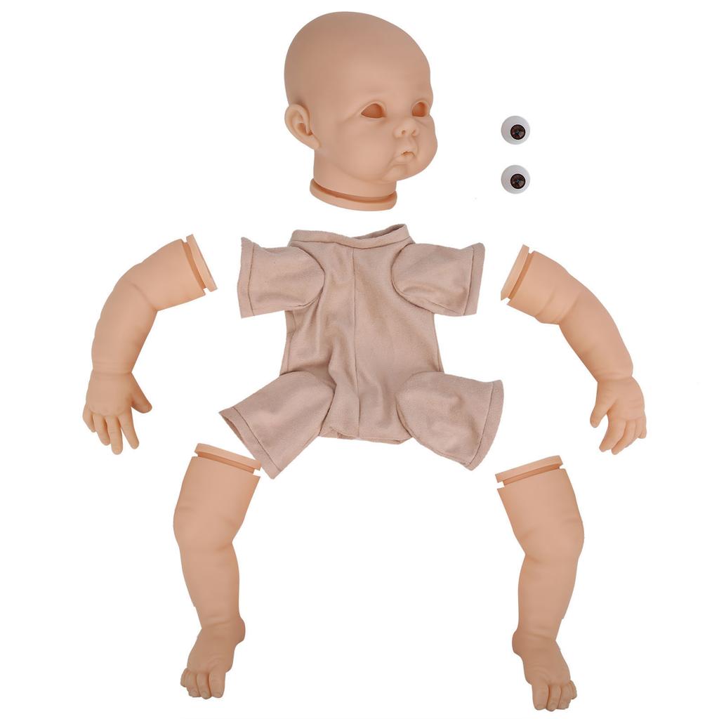 DIY Doll Parts Vinyl Reborn Doll Kit Unpainted Baby Doll Toy Accessories 22inch