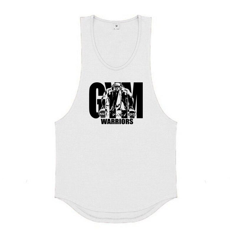 Muscleguys Solid Color Cotton Sports Breathable Vest Men's Training Sleeveless Running Slim Elastic Fitness Clothes