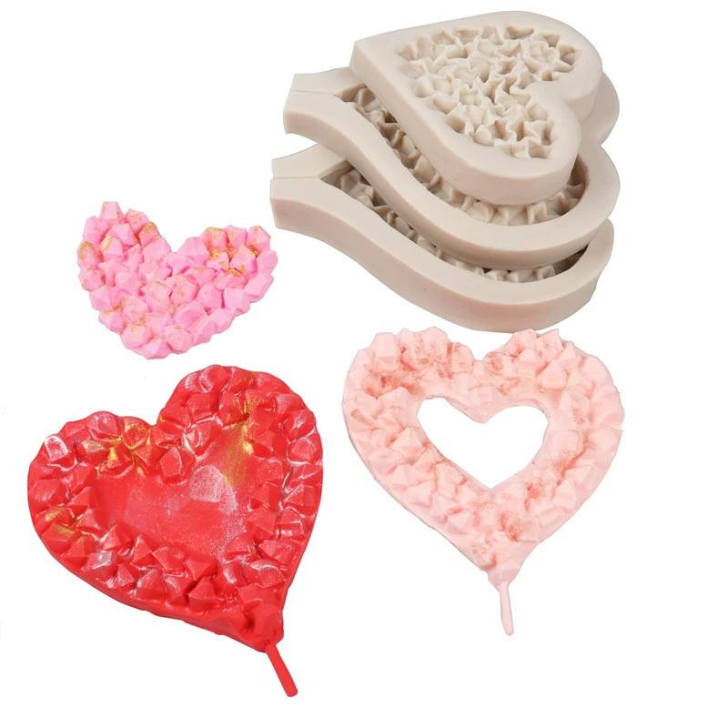 1pc Cake Mold Diamond Love Lollipop Silicone Mold Fondant Chocolate Mold