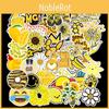 50 Pcs Cartoon Yellow Small Fresh Stickers Featuring Adorable Designs For Luggage Decoration