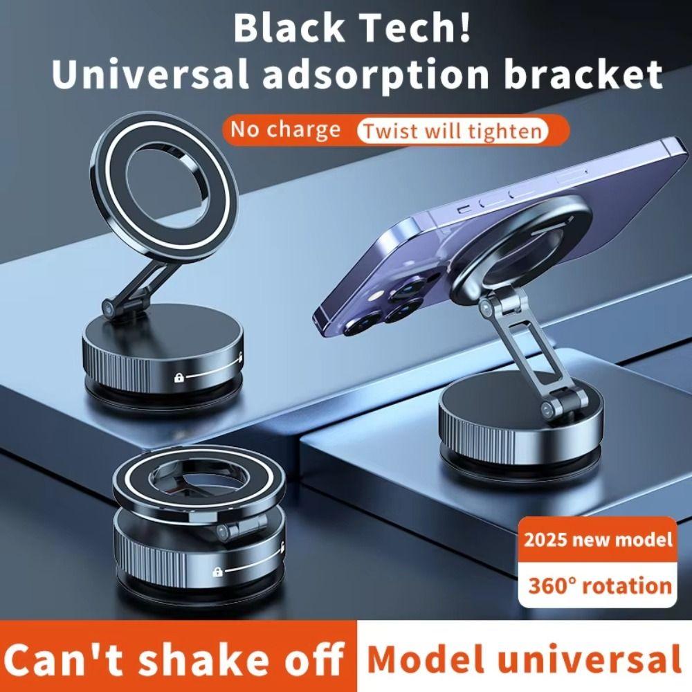 

Folding Car Navigation Bracket Vacuum Adsorption Car Phone Holder Professional Tablet Stand чорний