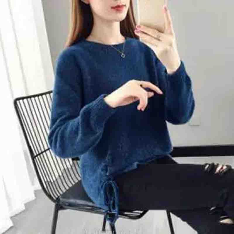 

Свитер, женское осеннее пальто, свободная верхняя одежда в корейском стиле, вязанная нижняя рубашка из искусственного норкового бархата S