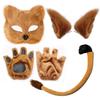 Kinder Jungen Mädchen Tier Löwe Cosplay Kostüme Ohren und Schwanz Stirnband Rock Set Zubehör Halloween Karneval Party Verkleidung