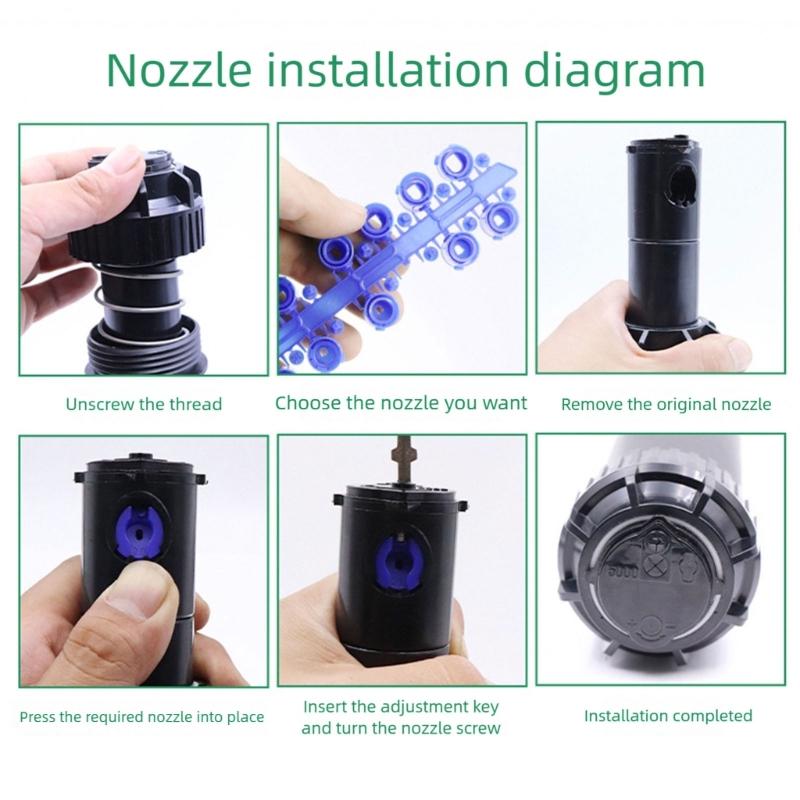 ABS Construction Gear Drive Rotor Sprinkler With 40° to 360° Sprayer Angles For Efficient Lawn Irrigation