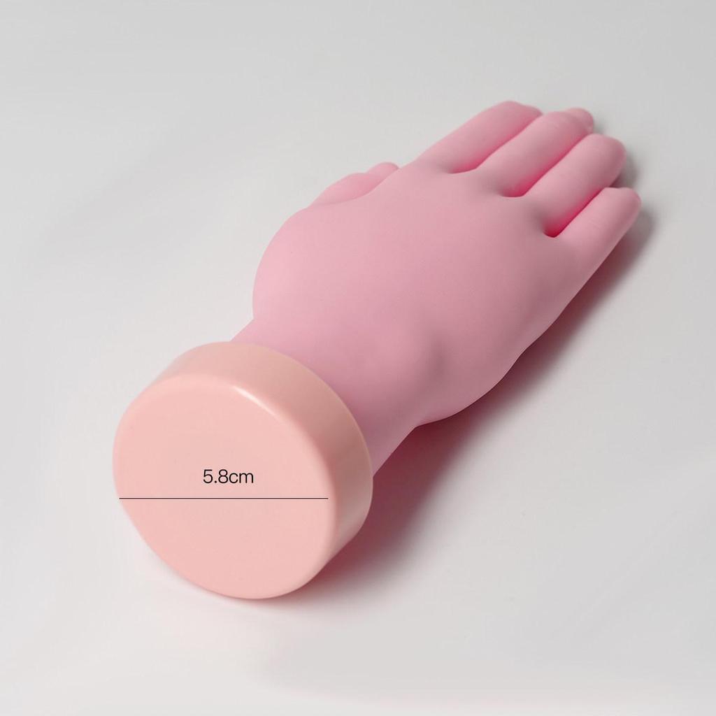 Nail Art Silicone Bendable Hand Model for Practice with Fake Nails - Small Right Hand for Beginners