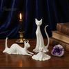 Creative Window Sill Accents 3D Printed Cat Ghost Desk Buddy, Cute Halloween Kitty Figurine for Durable PLA Ornament Office Shelf, Spooky Kitten