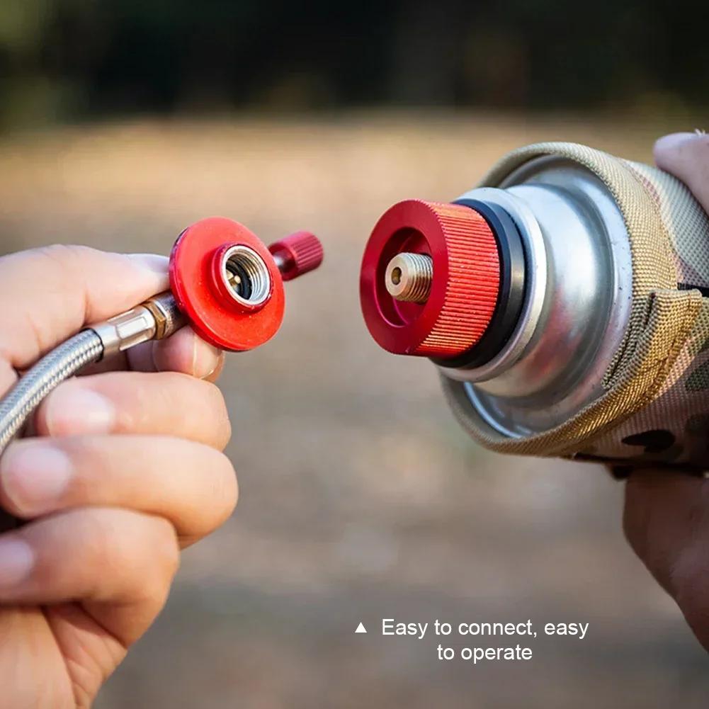 Outdoor Gas Tank Support Adapter Multi-Functional Anti-Leakage Self-Locking Device Stove Converter Head Camping Accessories