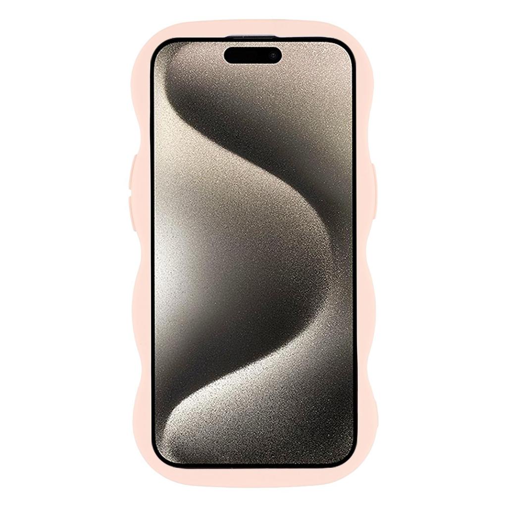 For iPhone 15 Plus/14 Plus Case Compatible with MagSafe TPU + PC Phone Back Cover Skin Touch Wave Shape