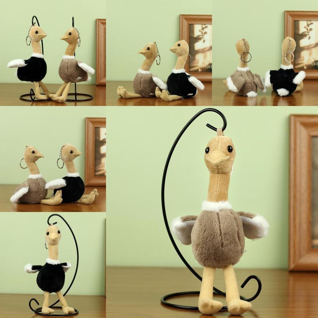 Rozkošný plyšový klíčenka pštros mazlivý ptáček hračka ideální jako dárek k narozeninám pro děti