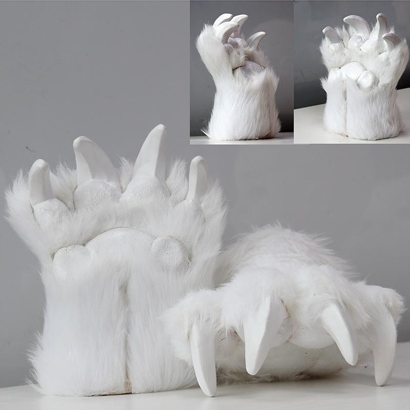 New Plush Bear Paw Gloves Halloween Cute Animal Claws Cosplay Funny Costume Props