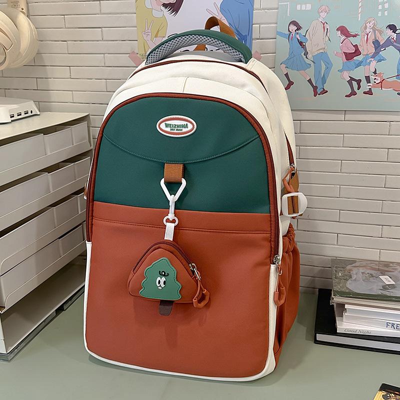 

Школьный рюкзак корейская версия контрастные цвета, высокое качество и большая вместимость, школьный рюкзак для ученика средней школы, высокая ценность защита спины