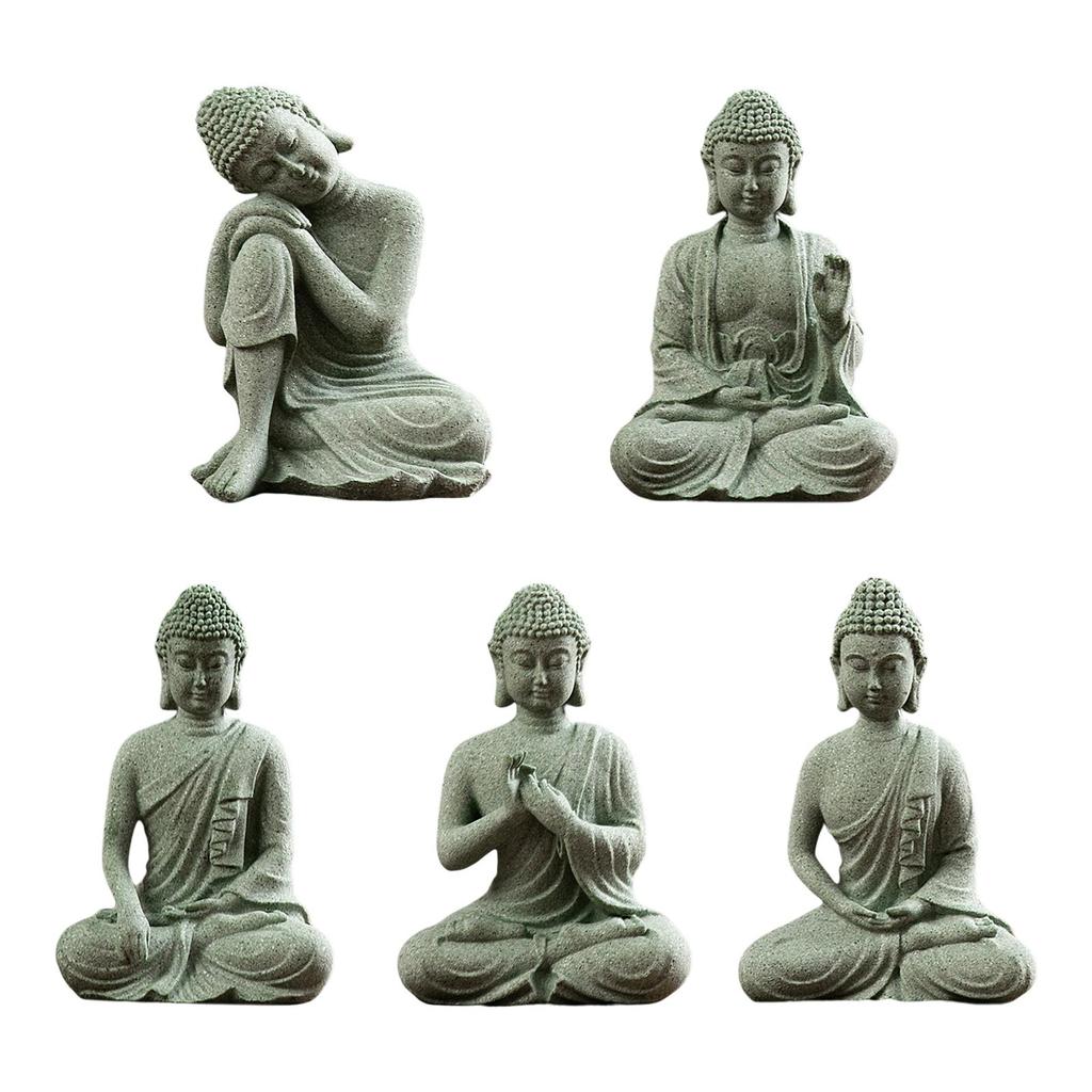 Buddha Statue Figur, Dekorationsornament Yoga Figuren zum Meditieren Indoor Yoga