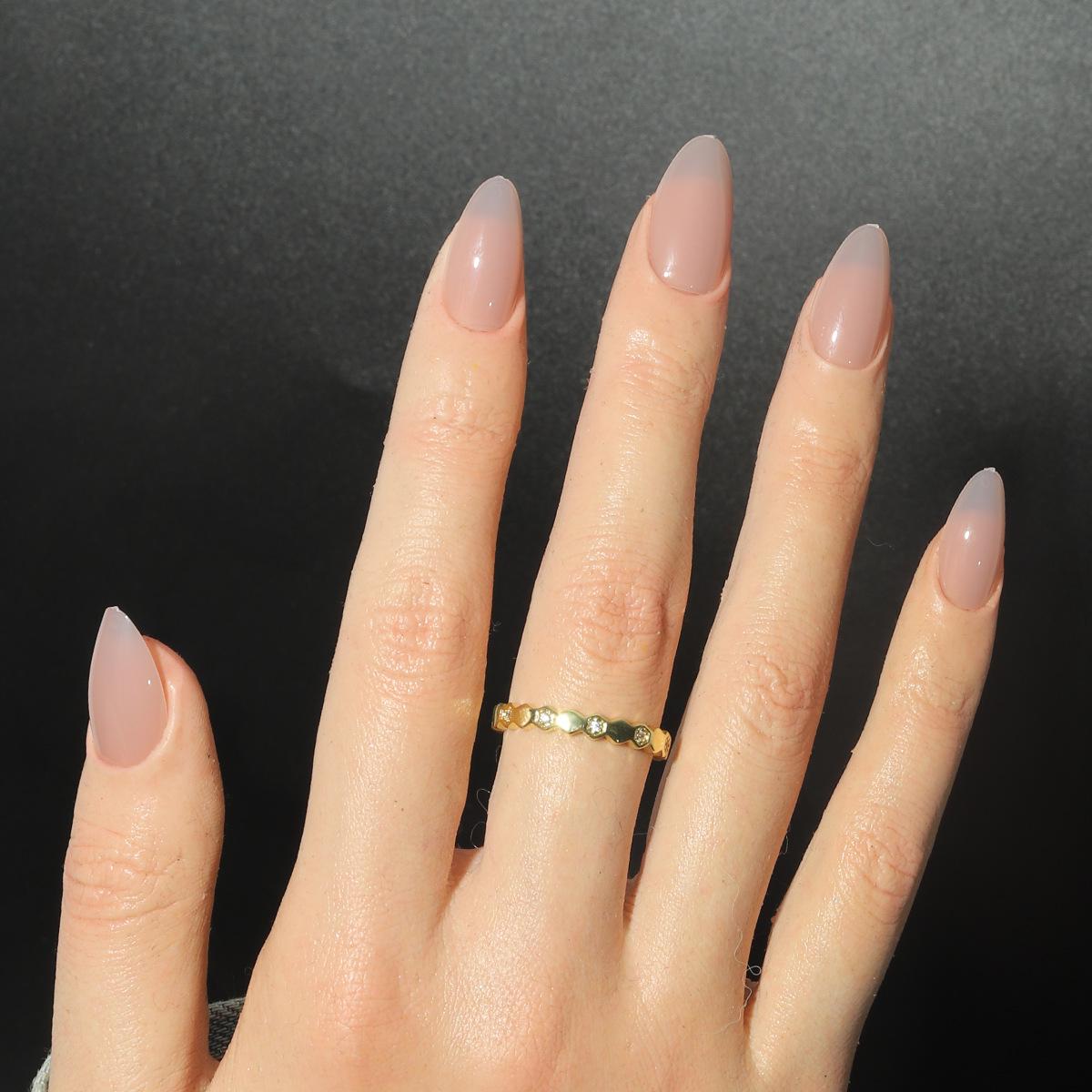 

Almond Shape Glossy Press-On Nails - Short, Solid Color, Removable, 30 Pieces Glue Application
