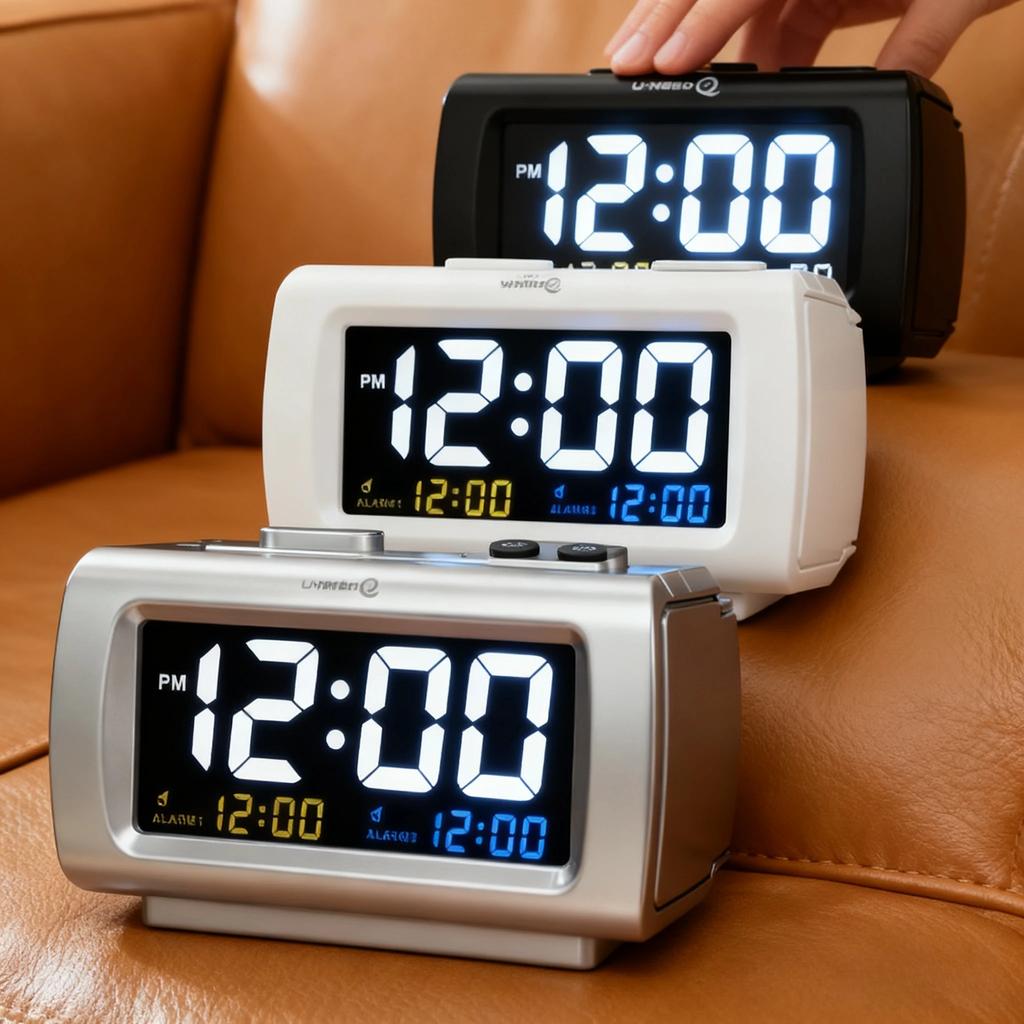Two Alarm Led Digital Clock with 5 Minutes Snooze Model Screen Brightness Adjustable Desktop Electronic Clock Children Room