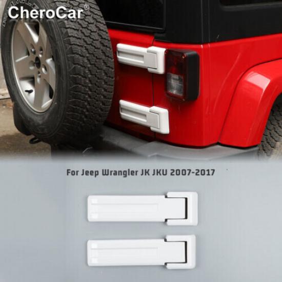Накладки на петли задней двери для 2007-2018 Jeep Wrangler JK JKU Белые Аксессуары
