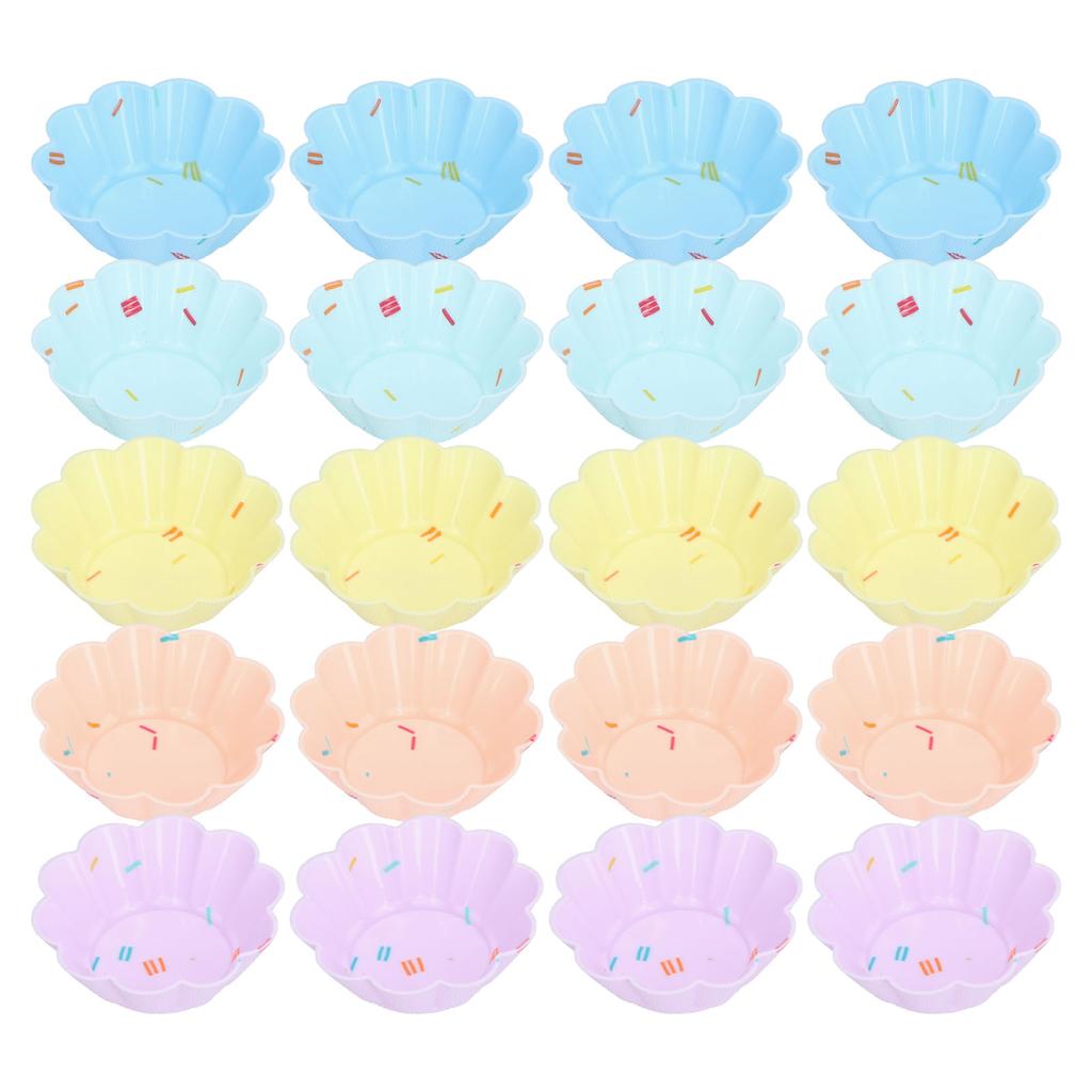 20Pcs Small Cake Cup Baking Mold Reusable Easy Clean Silicone   Cupcake Holders