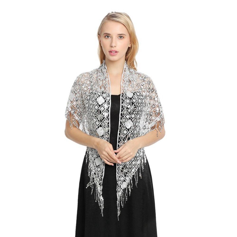 Tassels Sequins Tassel Shawls Capes Belly Dancing Scarf Shiny Triangle Shawl  Belly Dancing Belt