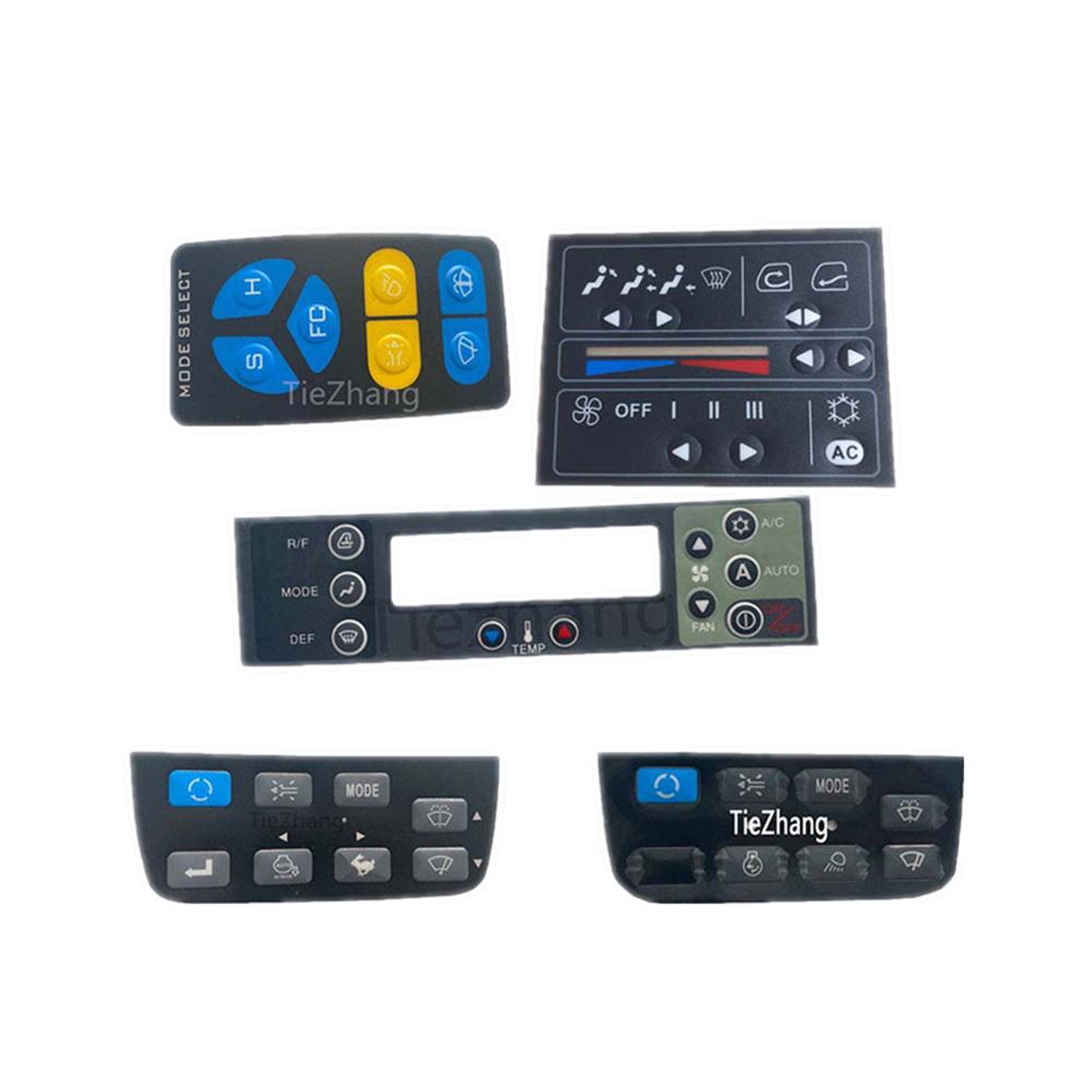 Per Kobelco SK200 210 220 230 250-6E Adesivi per strumento display strumento LCD adesivi pulsanti parti escavatore