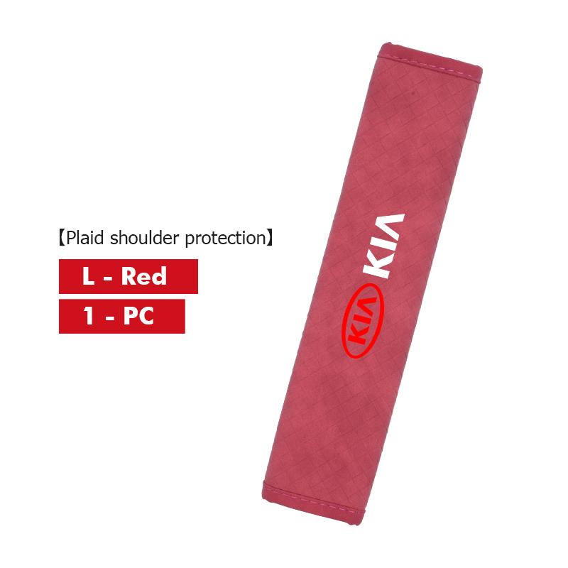 YQOF3 Leather Car Seat Belt Shoulder Pad Shoulder Strap Protection Pad For KIA Cerato Soul Venga Forte Spectra Sedona Niro Cadenza