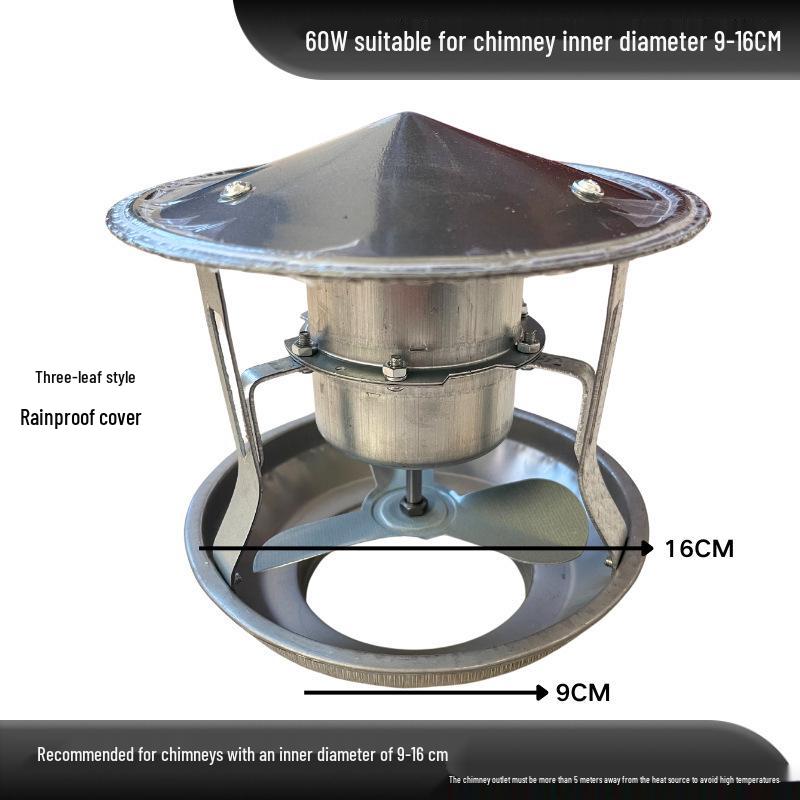 Household High-Power Chimney and Fireplace Smoke Extractor Fan