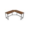 VASAGLE Mesa de Computador em L, Mesa de Canto para Estudo, Escritório em Casa, Jogos, Economia de Espaço, Montagem Fácil, Design Industrial, Marrom Rústico e Preto