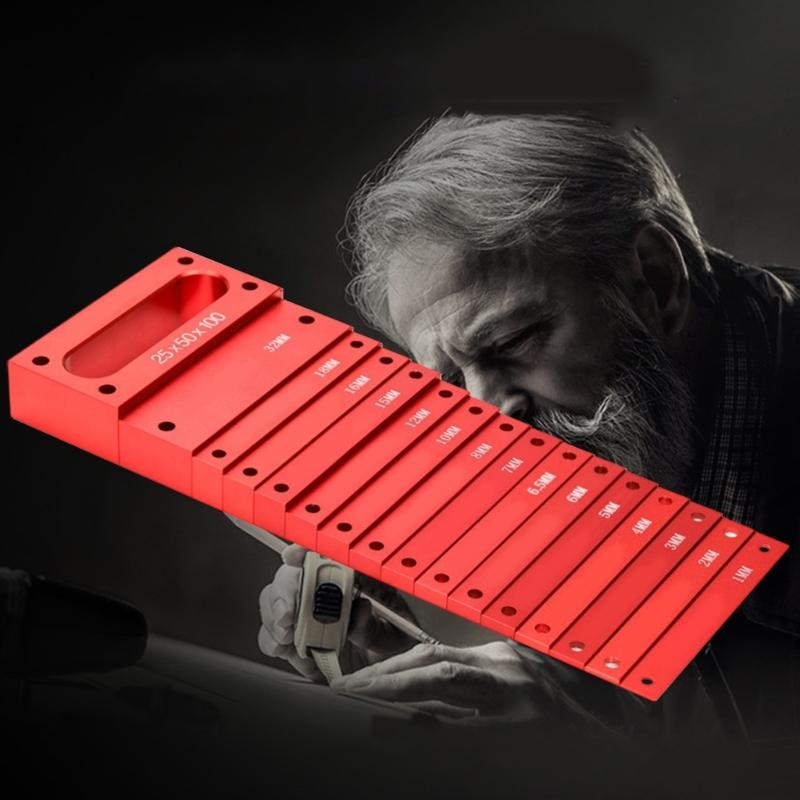 Aluminum Woodworking Measurement Spacers Metric Setup Block Height Gauge For Precise Blade And Tool Adjustment